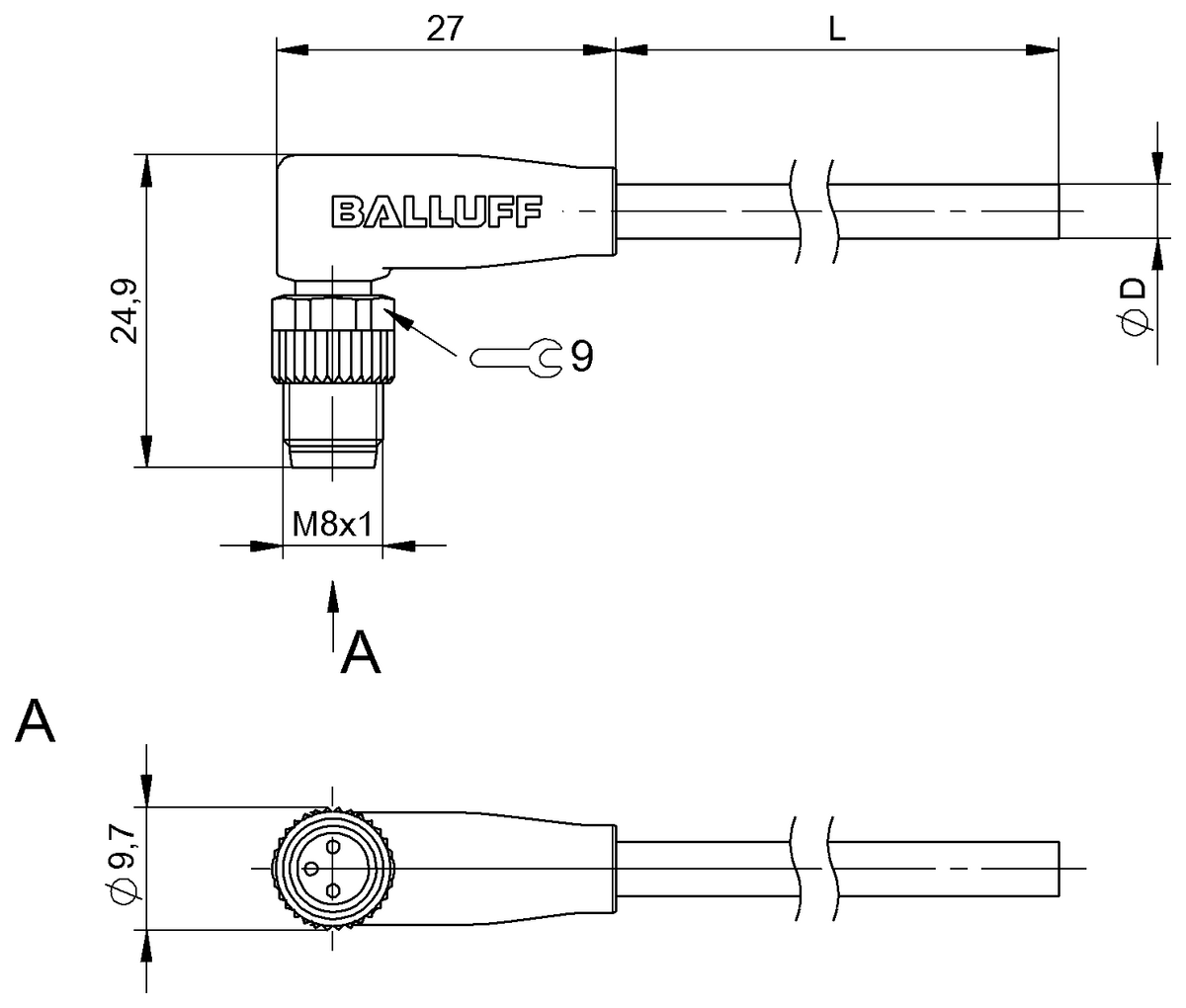 Single-ended cordsets