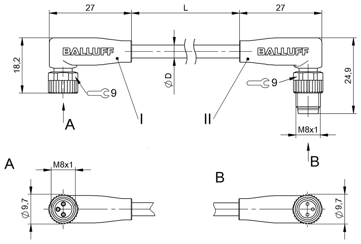 Double-ended cordsets