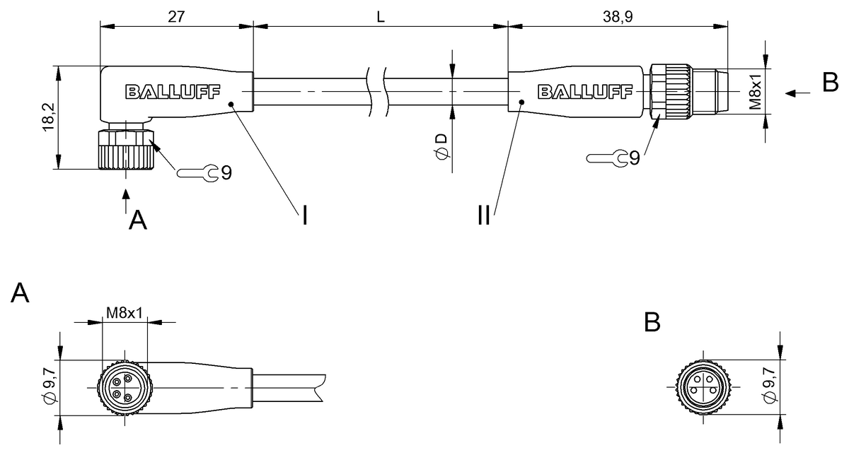 Double-ended cordsets