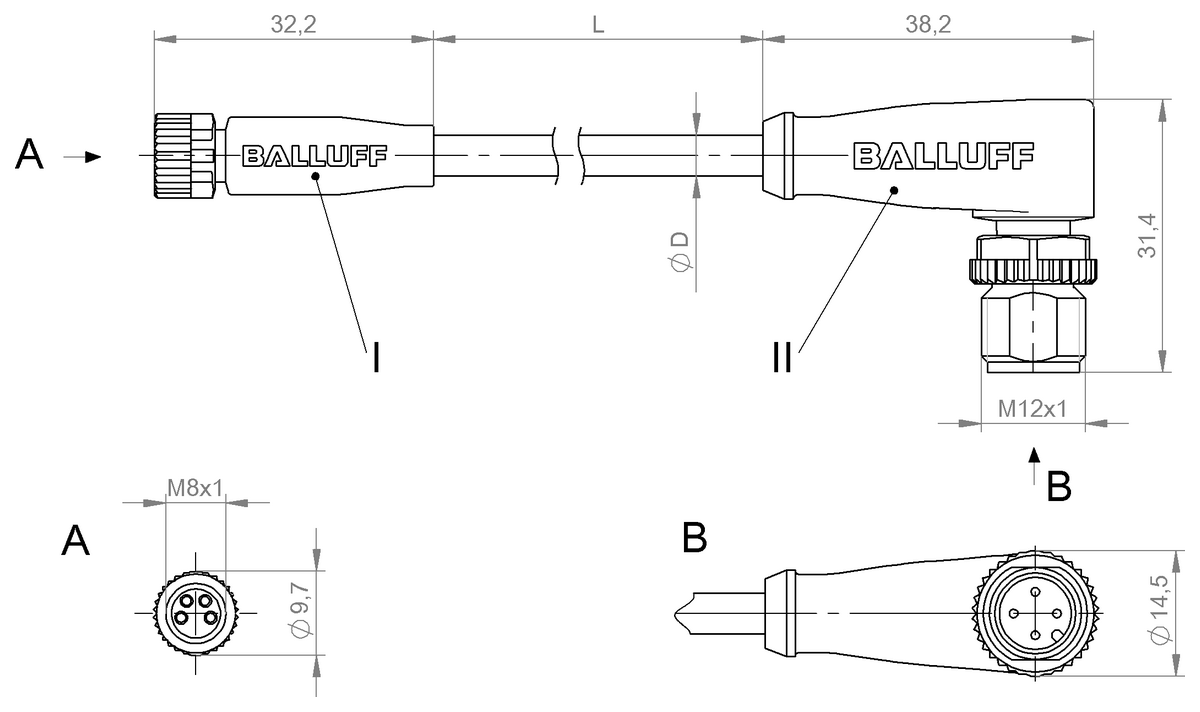 Double-ended cordsets