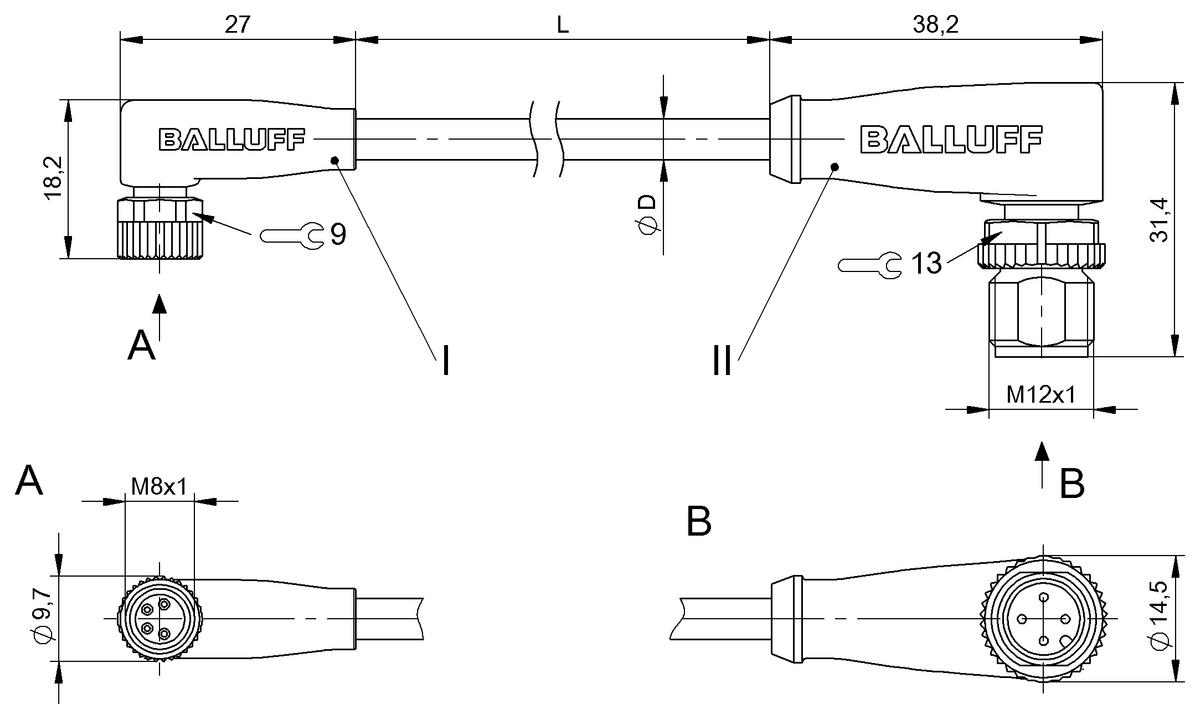 Double-ended cordsets