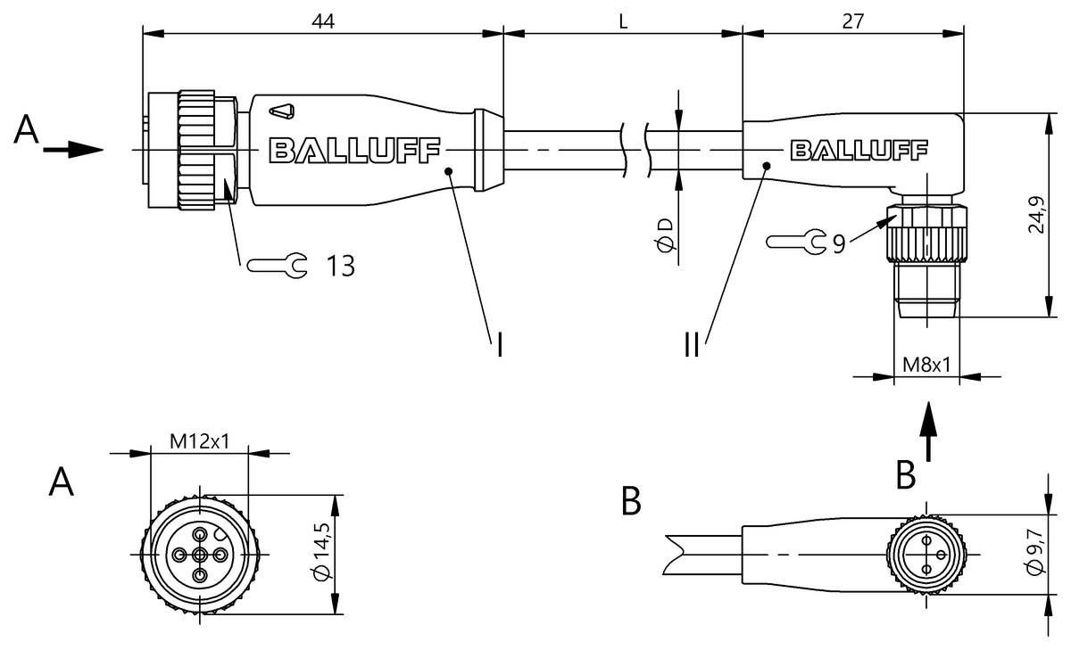 Double-ended cordsets