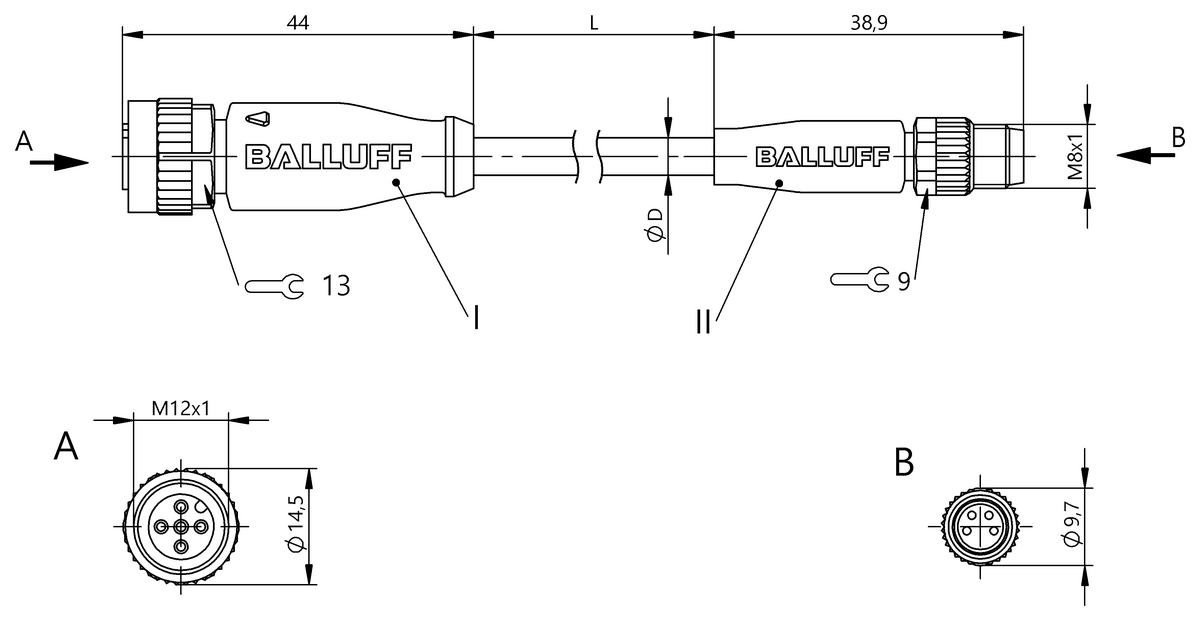 Double-ended cordsets
