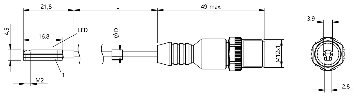 Cylinder sensors for multiple slot shapes