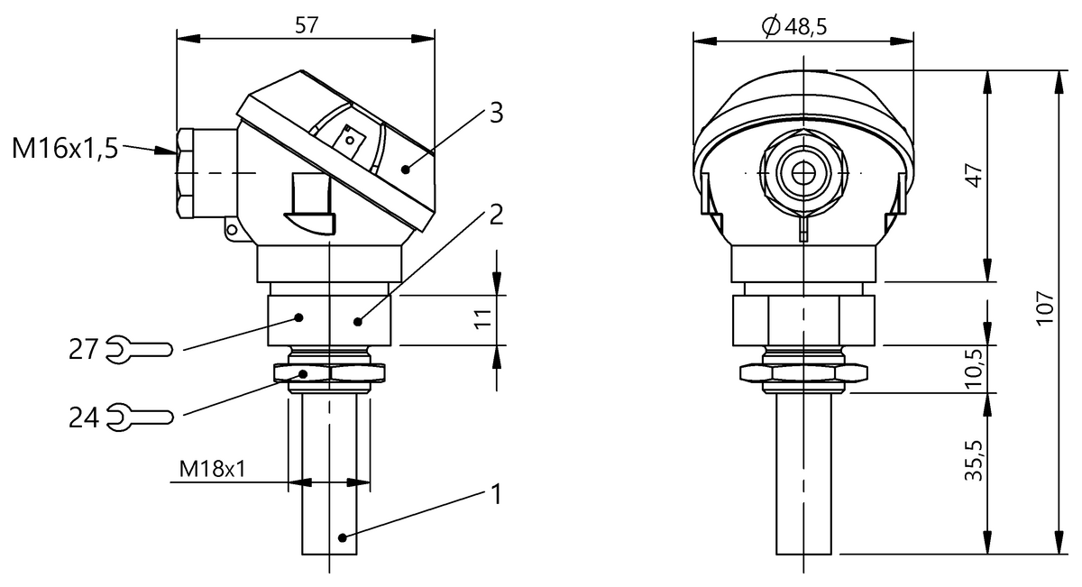 Capacitive sensors with special properties and remote electronics