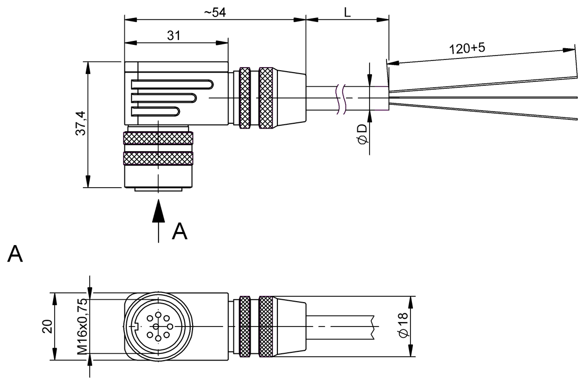 Single-ended cordsets