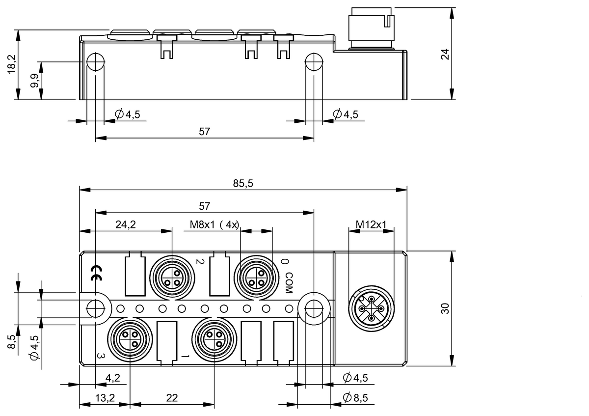 IO-Link sensor/actuator hubs