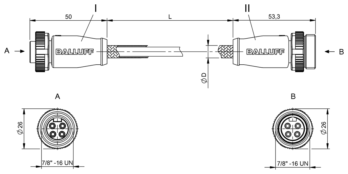 Double-ended cordsets