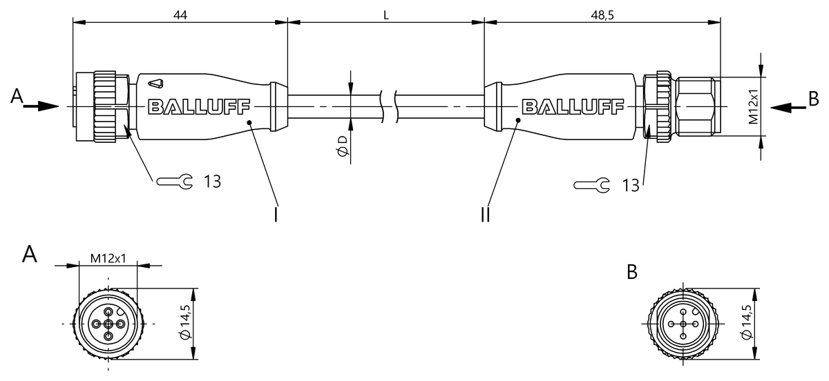 Double-ended cordsets