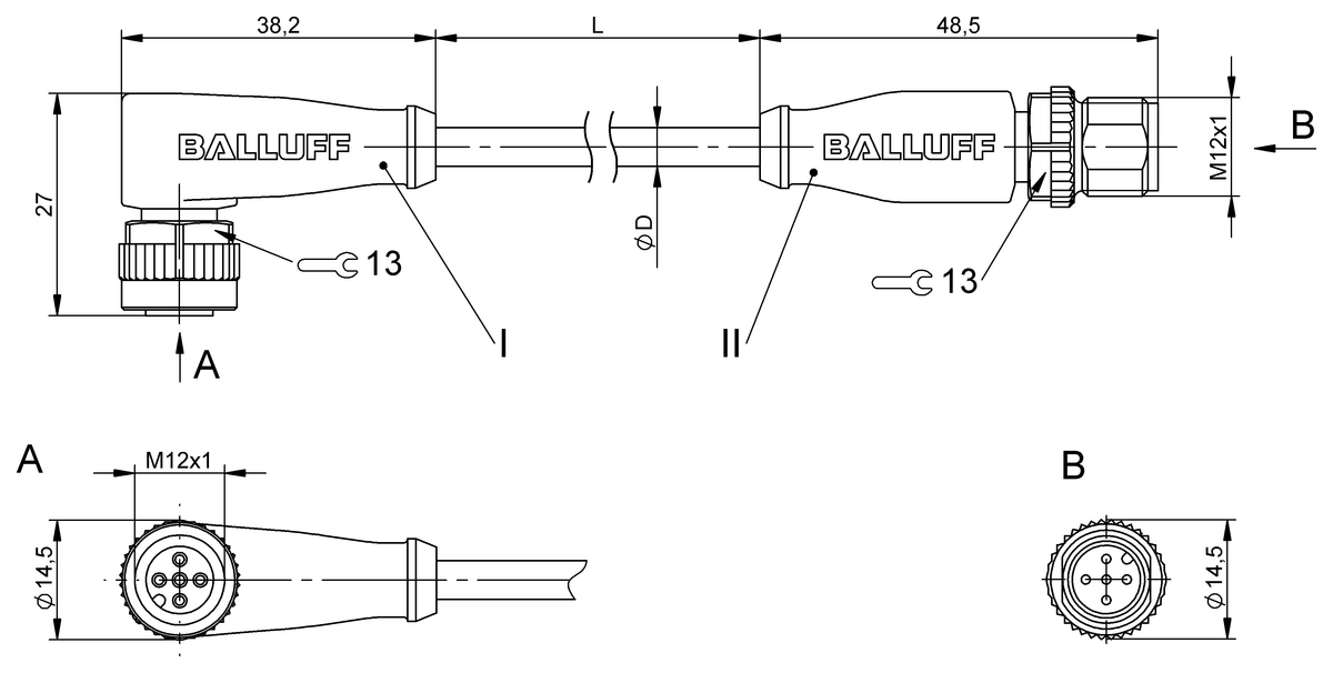 Double-ended cordsets