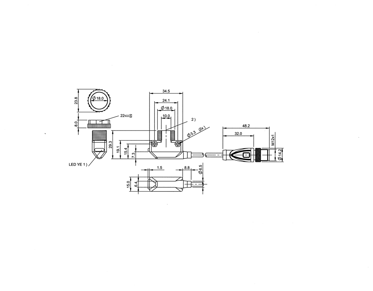 Sensor ótico de barreira