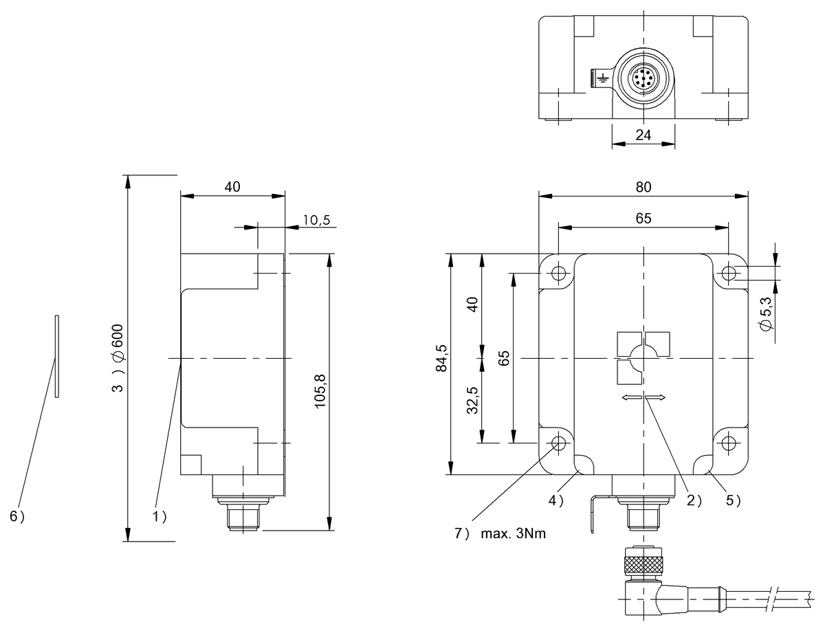HF read/write heads (13.56 MHz) with integrated processor unit
