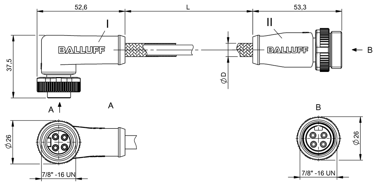Double-ended cordsets