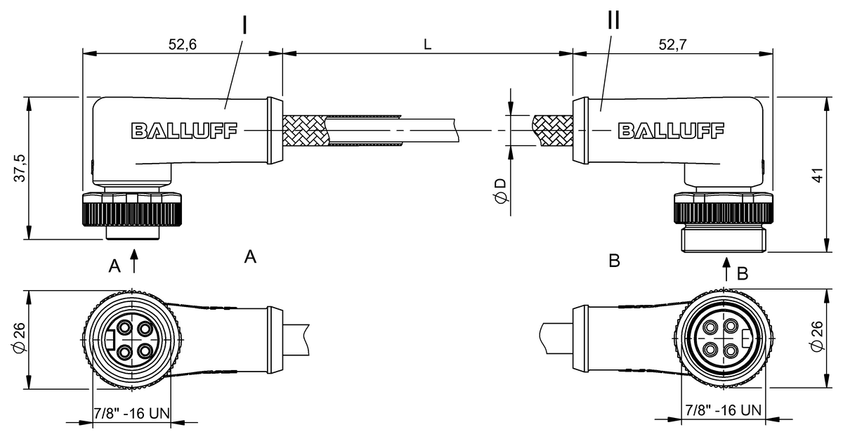 Double-ended cordsets