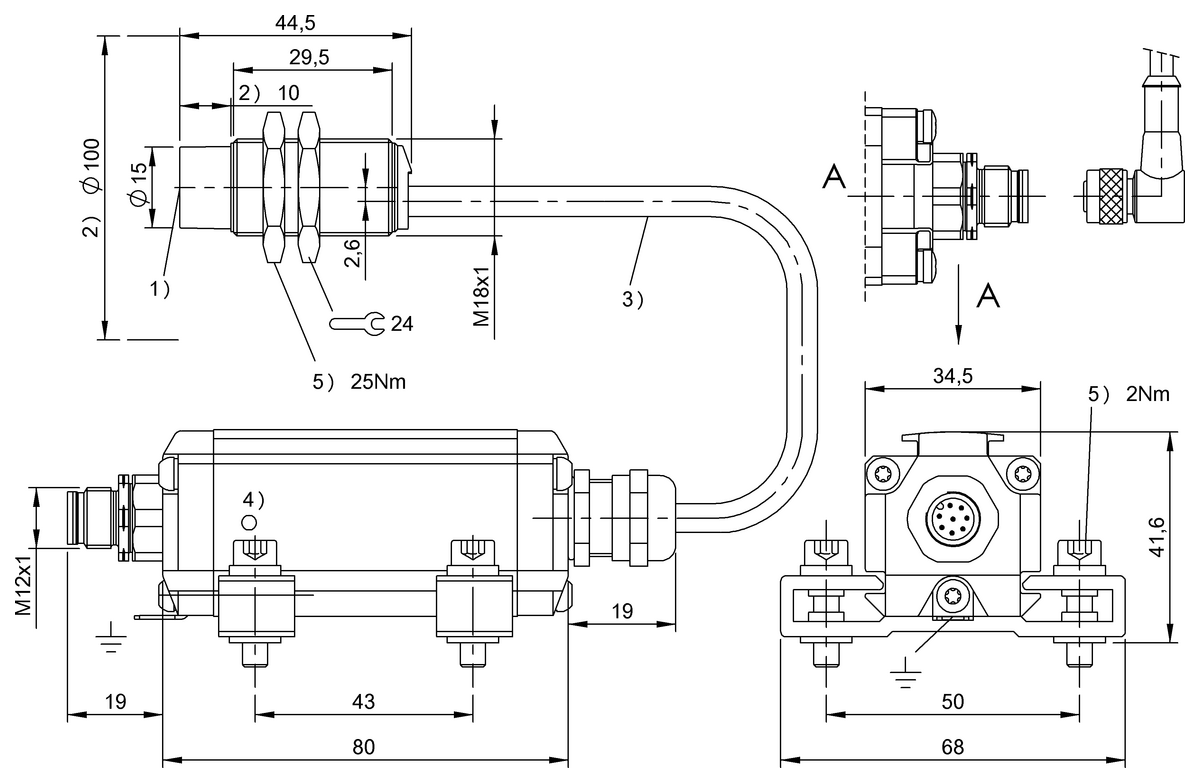 HF read/write heads (13.56 MHz) with integrated processor unit