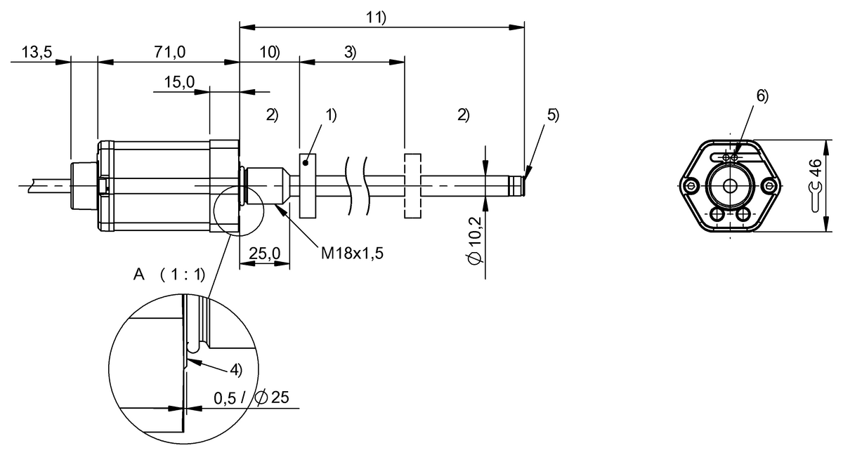 Magnetostrictive linear position sensors in rod design