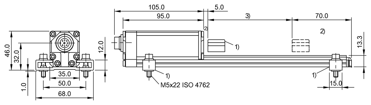 Magnetostrictive linear position sensors in profile design