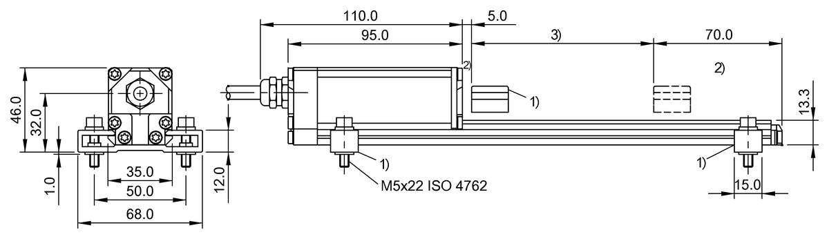 Magnetostrictive linear position sensors in profile design