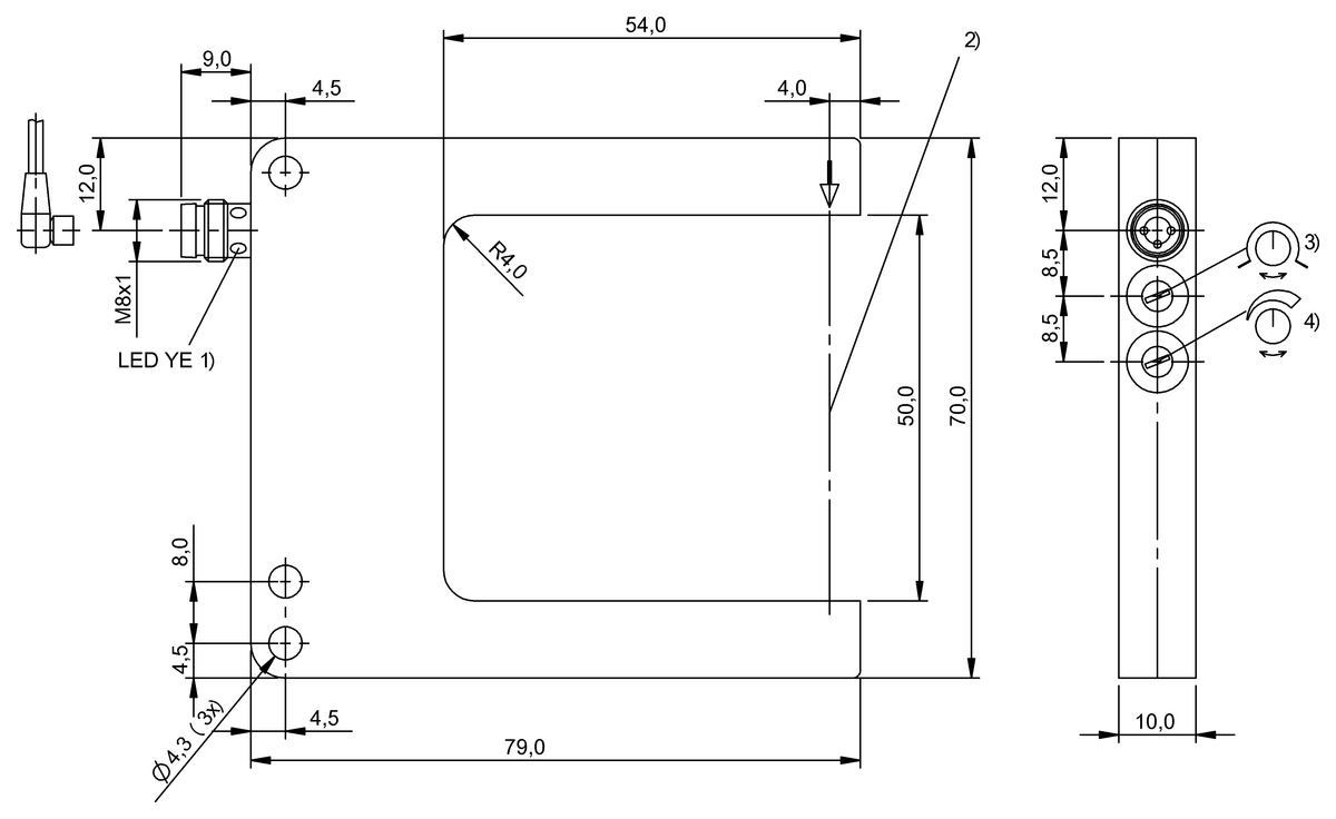 Fork sensors and angle sensors