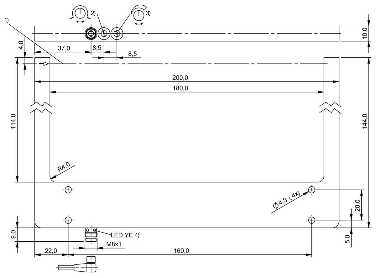 Fork sensors and angle sensors