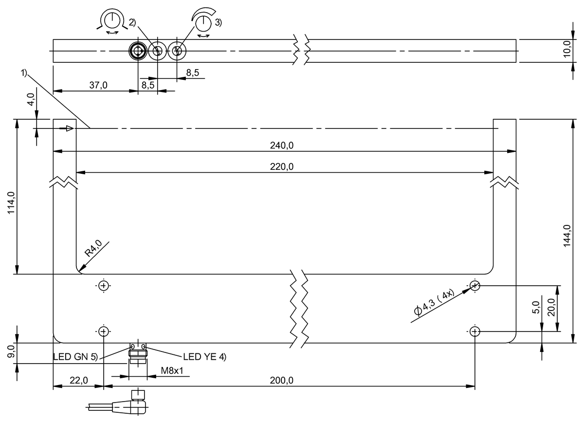 Fork sensors and angle sensors