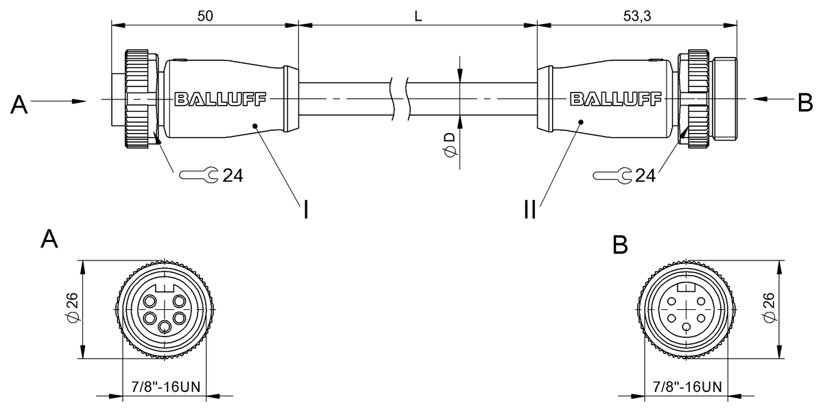 Double-ended cordsets