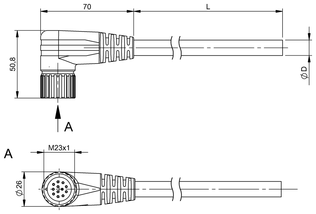 Single-ended cordsets