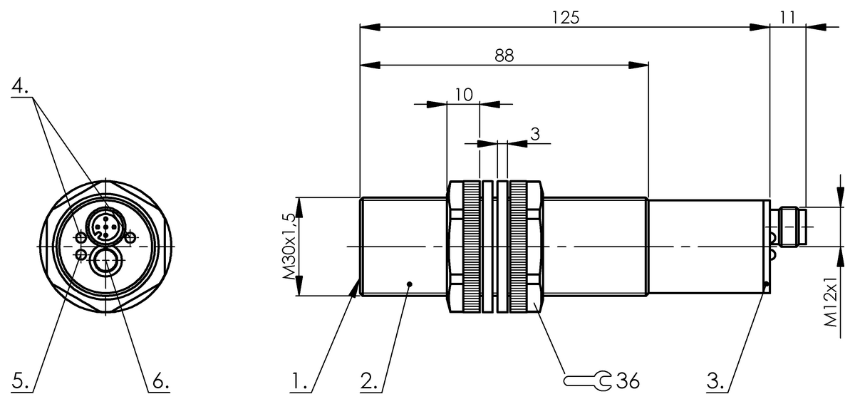 Ultrasonic sensors with analog output or digital output