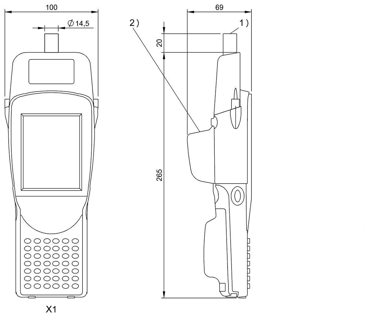 Portable LF read/write units (70/455kHz)