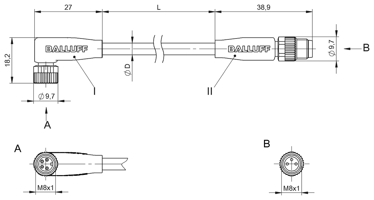 Double-ended cordsets