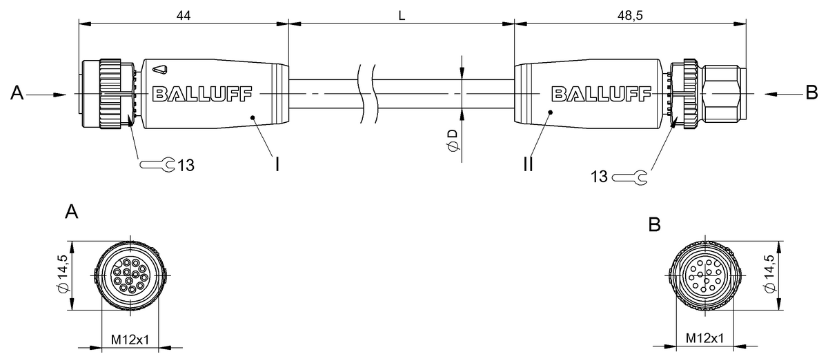 Double-ended cordsets