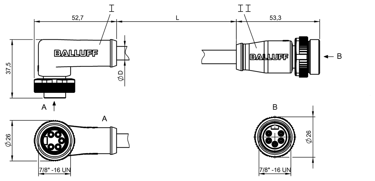 Double-ended cordsets