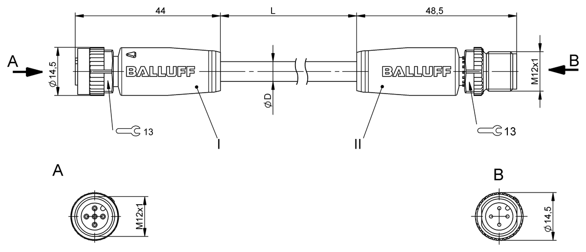 Double-ended cordsets