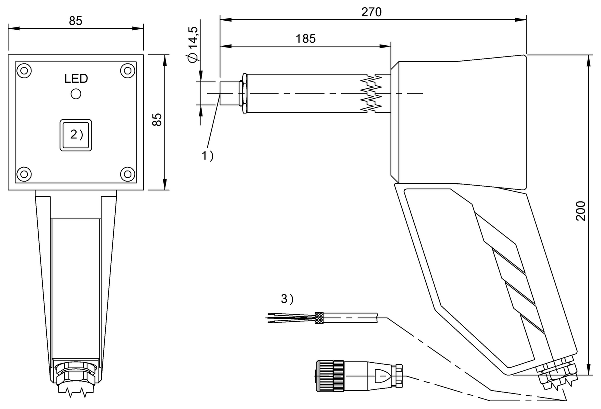 Portable LF read/write units (70/455kHz)