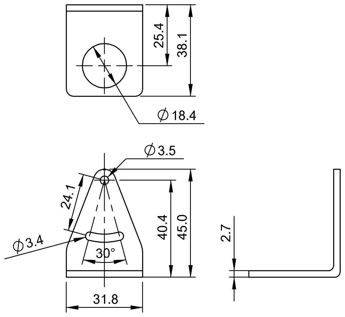Haltewinkel für optoelektronische Sensoren