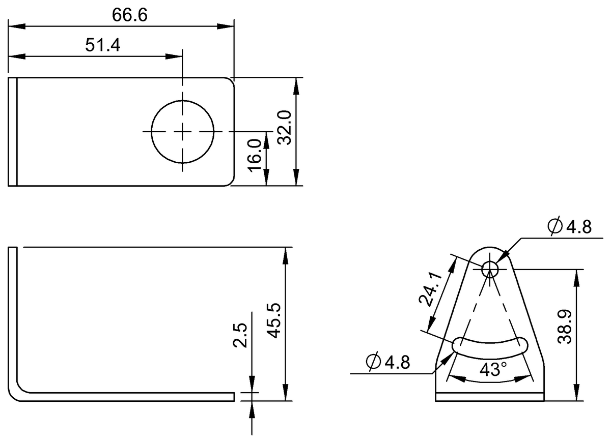 Angolare di ritegno per sensori optoelettronici