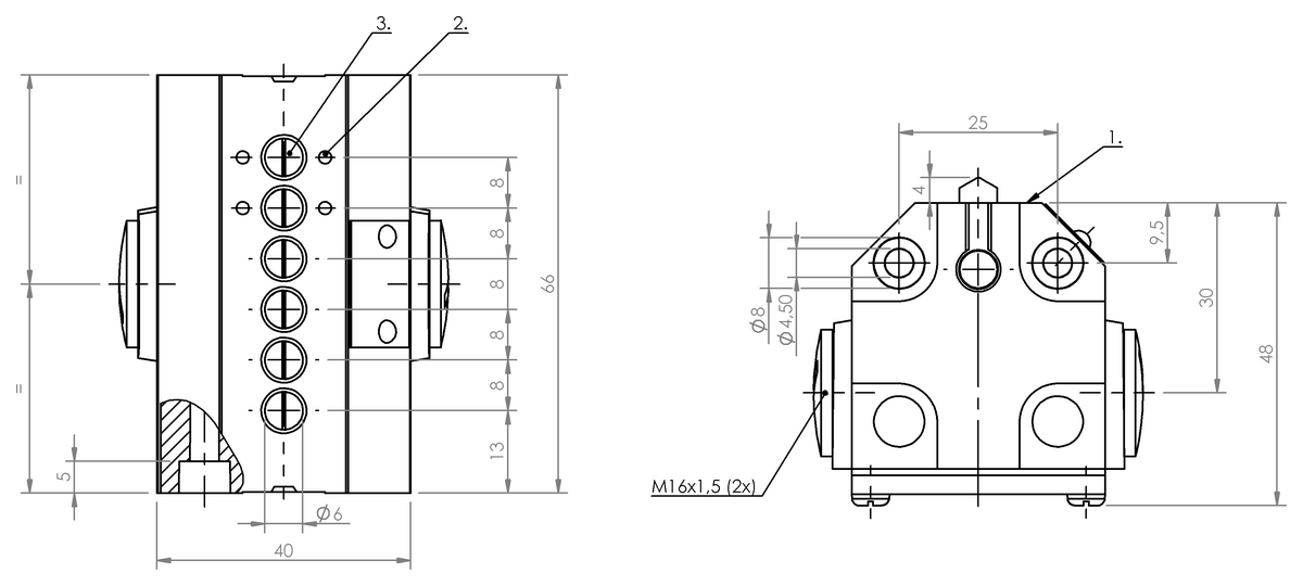 Mechanical multiple position limit switches with safety switch positions