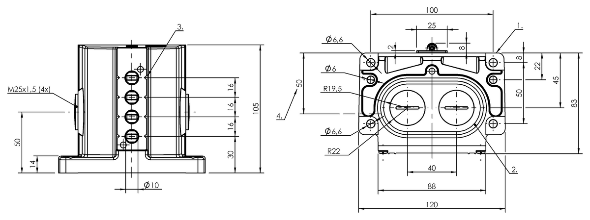 Mechanical multiple position limit switches with safety switch positions
