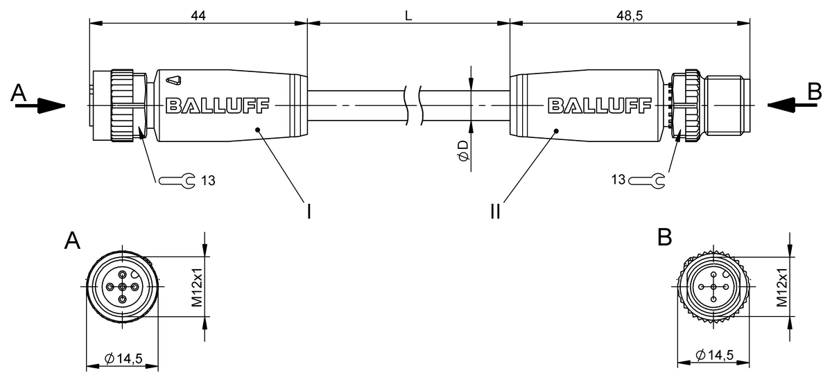Double-ended cordsets