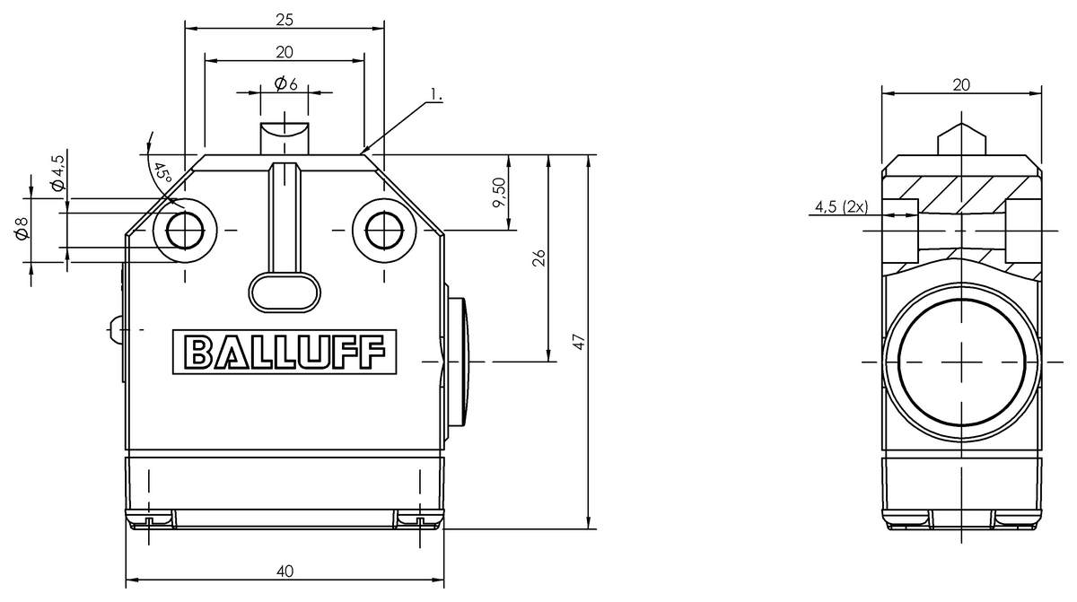 Mechanical single position limit switches with positive opening