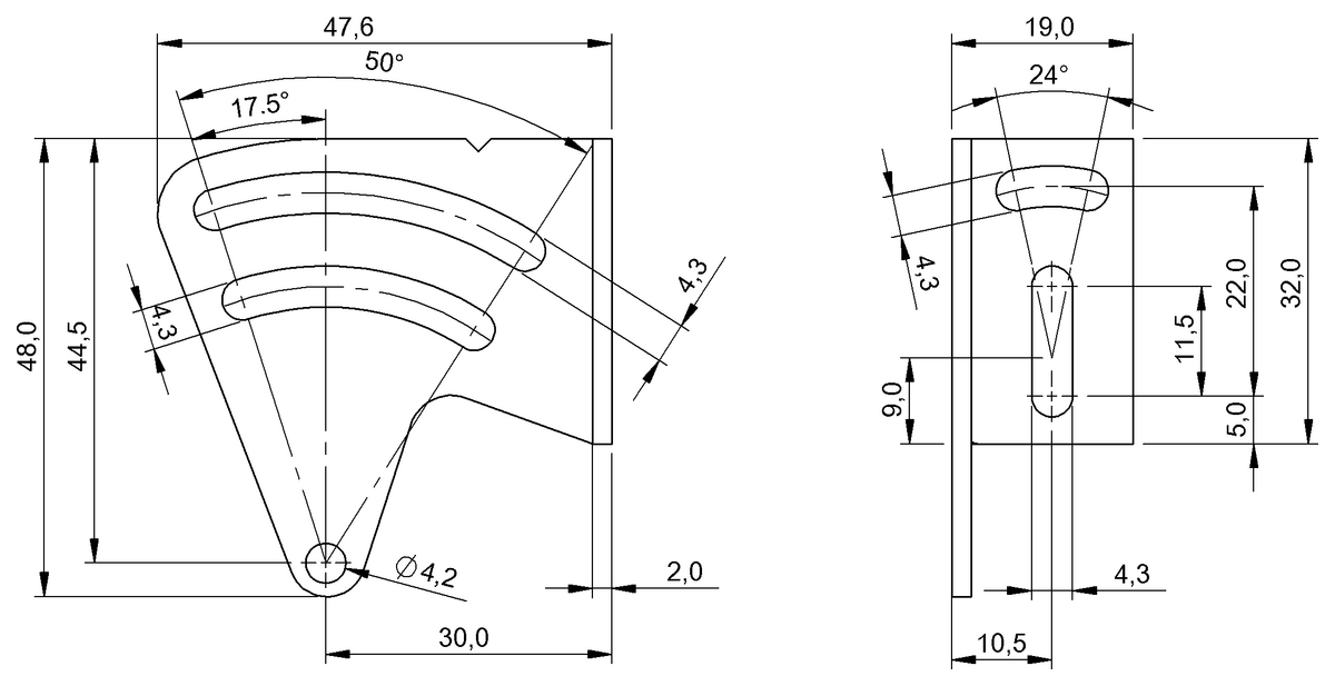 Mounting bracket for photoelectric sensors