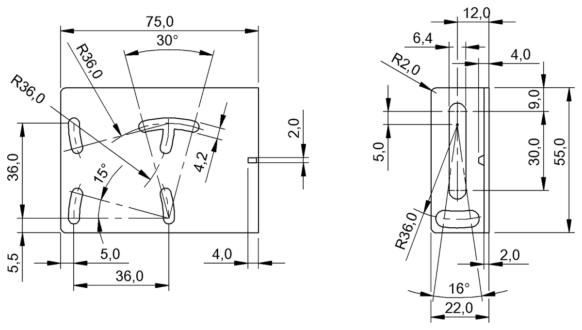Mounting bracket for photoelectric sensors