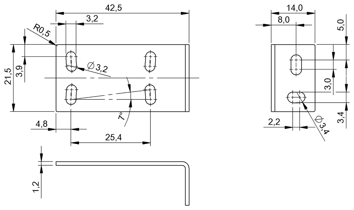 Mounting bracket for photoelectric sensors