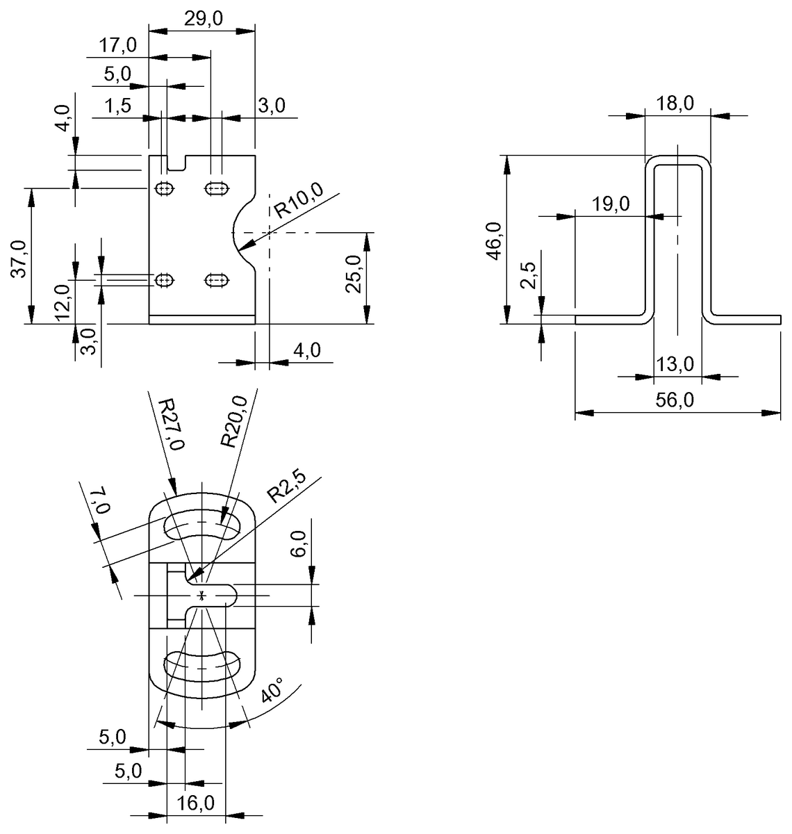 Mounting bracket for photoelectric sensors