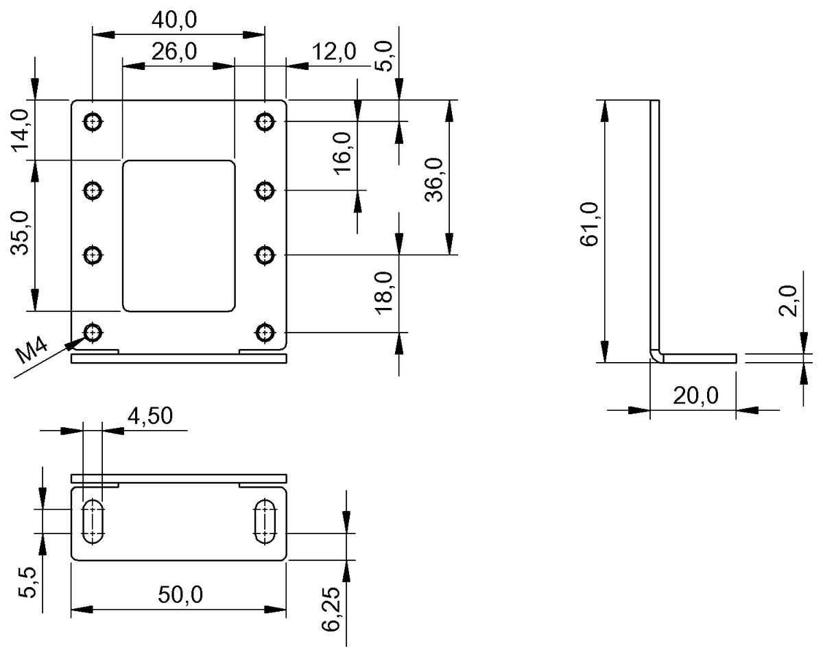 Mounting bracket for photoelectric sensors
