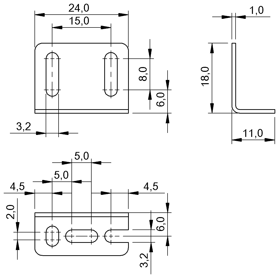 Mounting bracket for photoelectric sensors