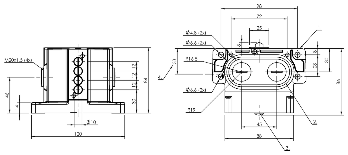 Mechanical multiple position limit switches