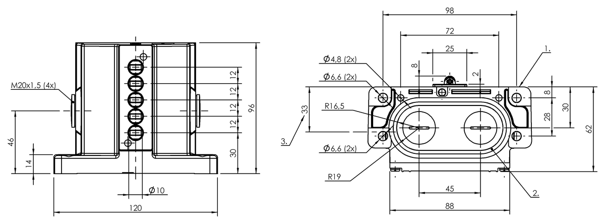 Mechanical multiple position limit switches