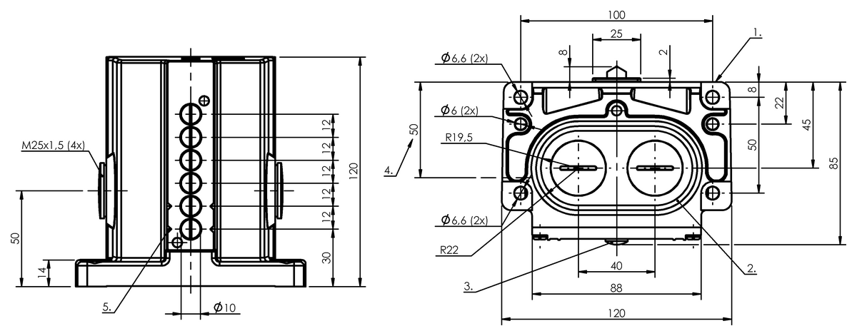 Mechanical multiple position limit switches with safety switch positions