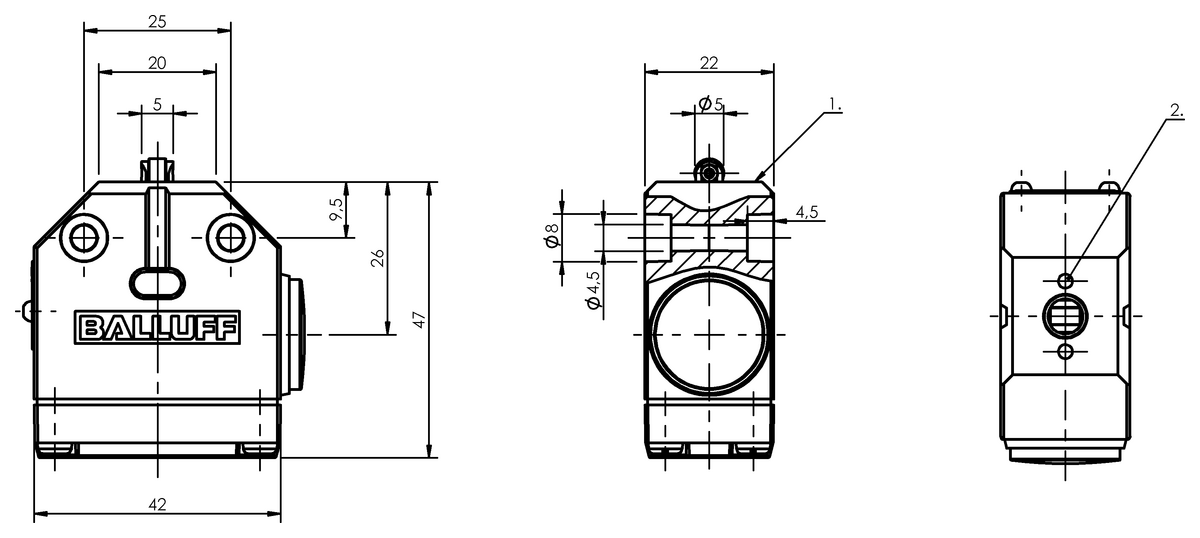 Mechanical single position limit switches with positive opening